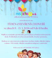 Zavítejte do naší školky v týdnu otevřených dveří!